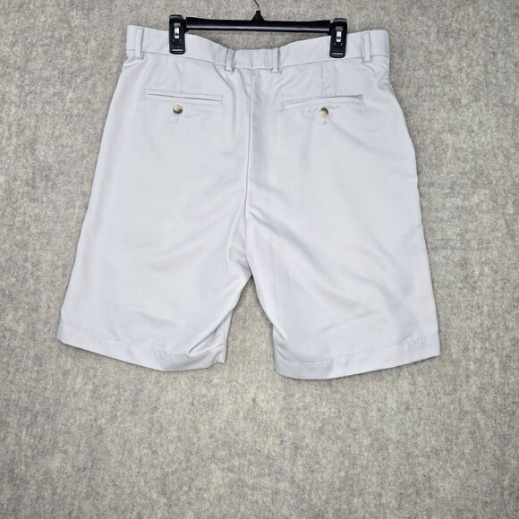 Mens Chino Shorts Light Gray Size Unknown Flat Front Mid-Rise Cotton Blend - Picture 2 of 8